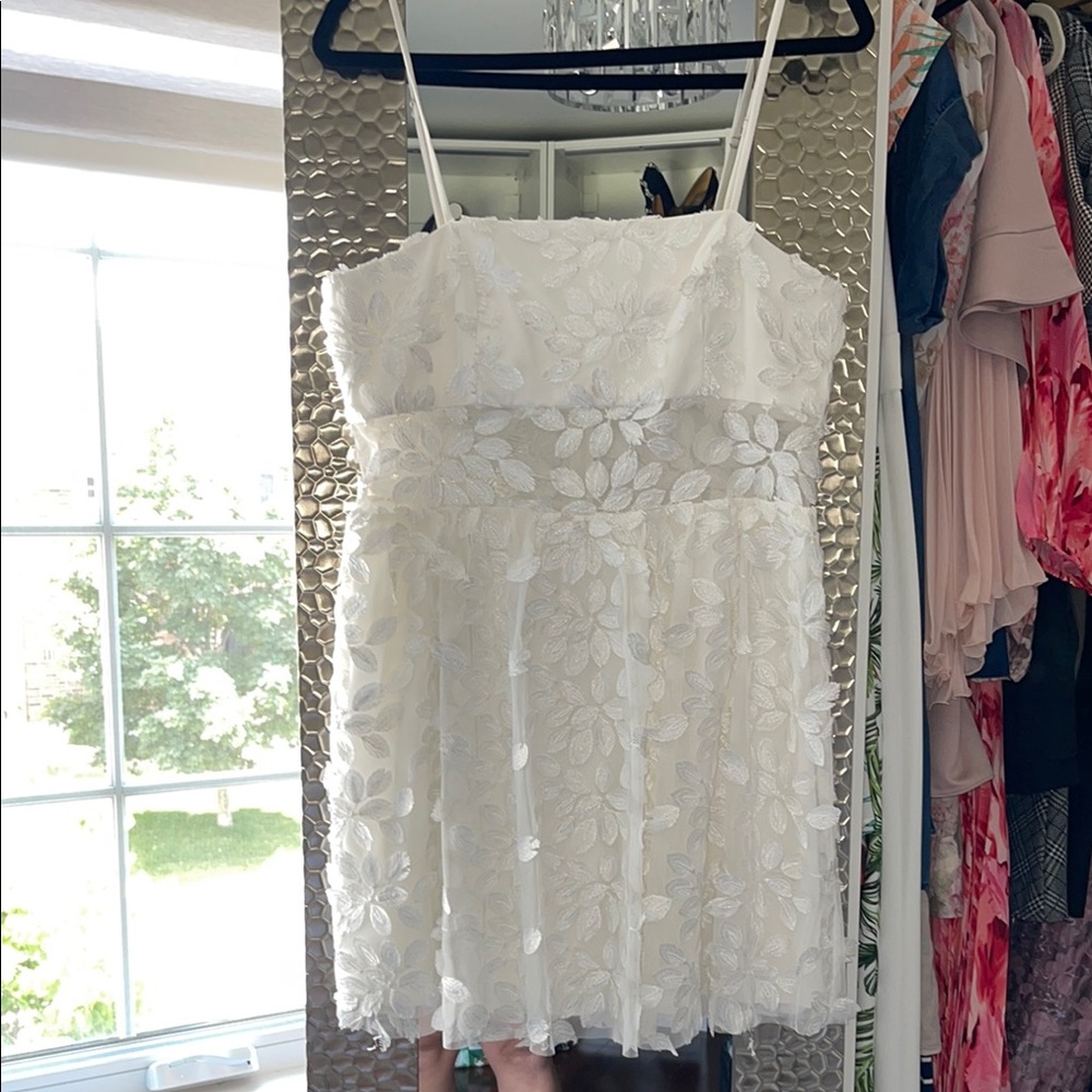 JAYGODFREY Ivory Dress with Floral Details